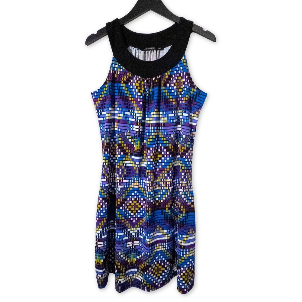 Notations Midi A-Line Dress Womens Medium Geometric Sleeveless Business‎ Casual